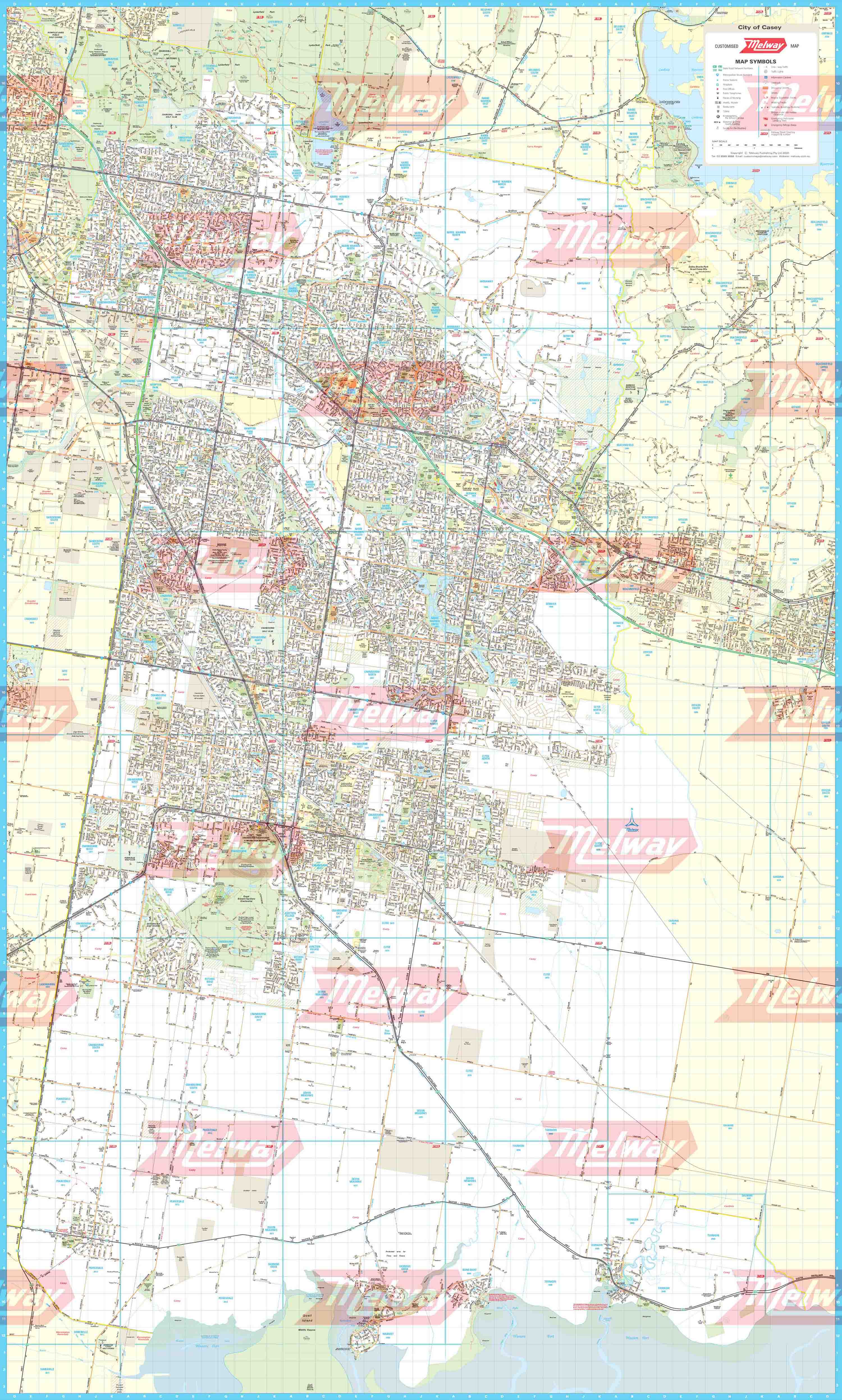 Melway Casey Council WallMap
