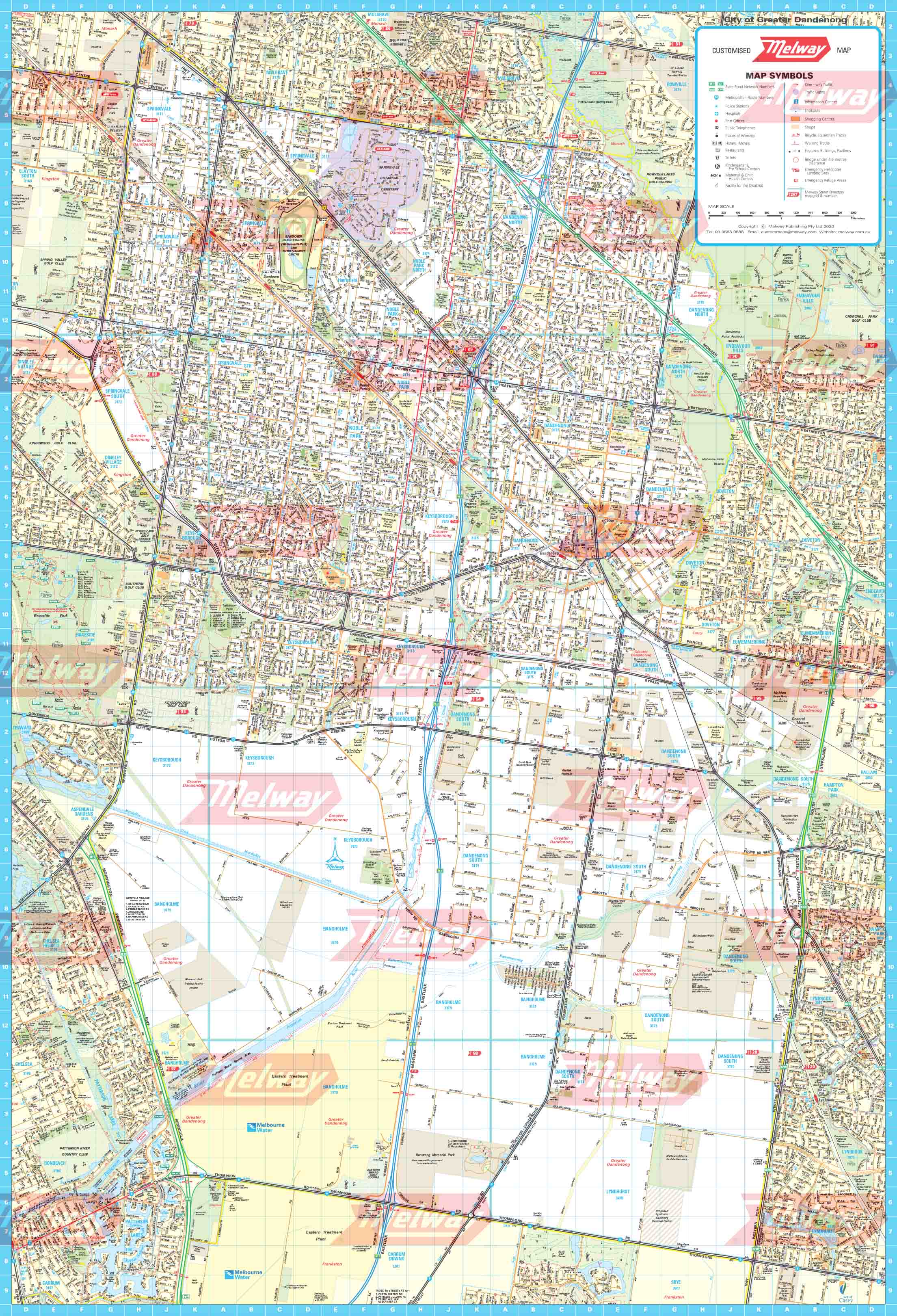 Melway Greater Dandenong Council WallMap