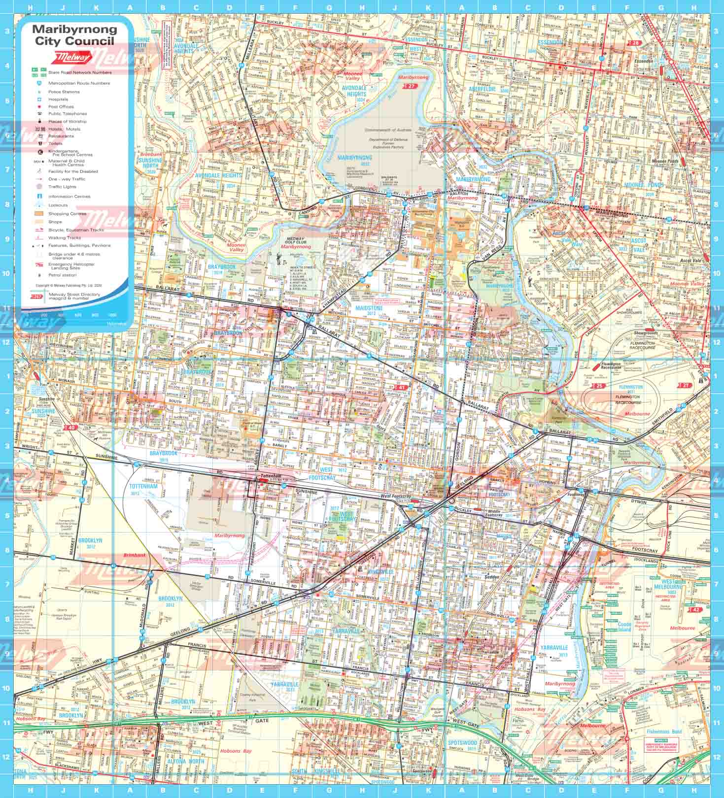 Melway Maribyrnong Council WallMap