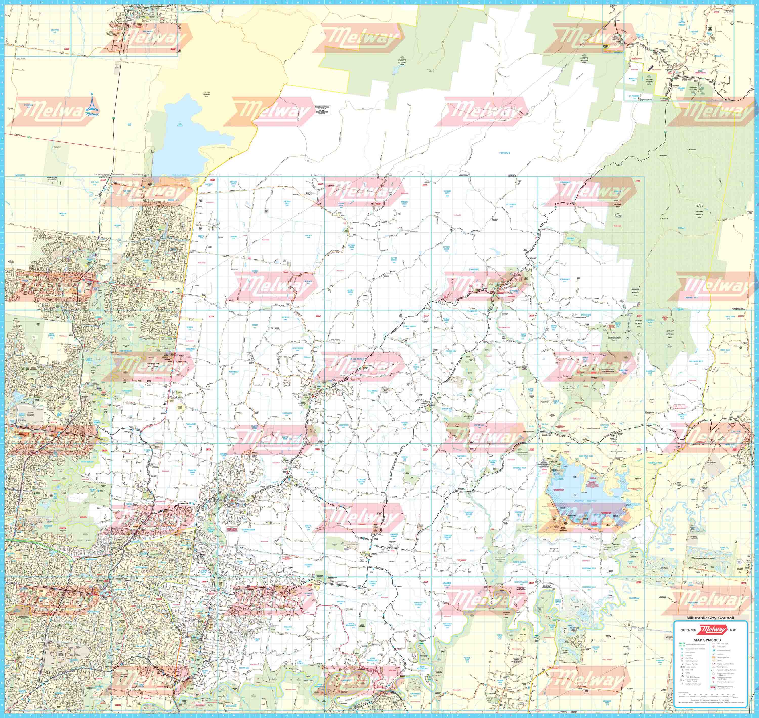 Melway Nillumbik Council WallMap